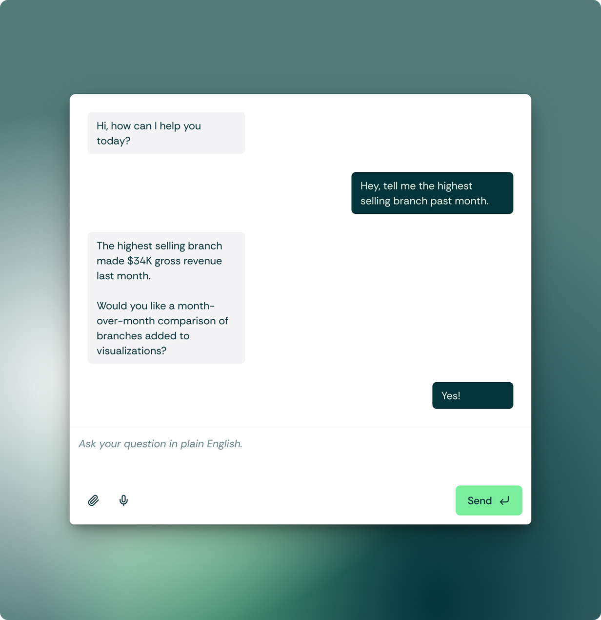 Conversational Analytics Feature